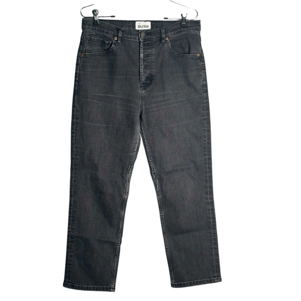 DU/ER Sz 31x27 Straight Leg Performance Denim Jeans Washed Black CoolMax Stretch